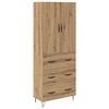 vidaXL Augstais skapītis 2 pcs Artisānā ozols 69,5 x 34 x 180 cm