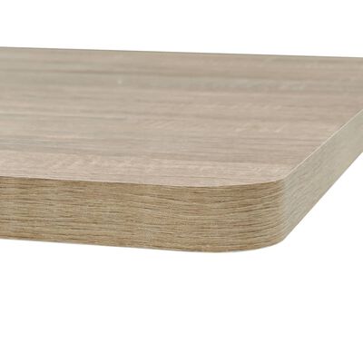 vidaXL bistro galds, 80x80x75cm, kvadrātveida, MDF, tērauds, ozolkoka