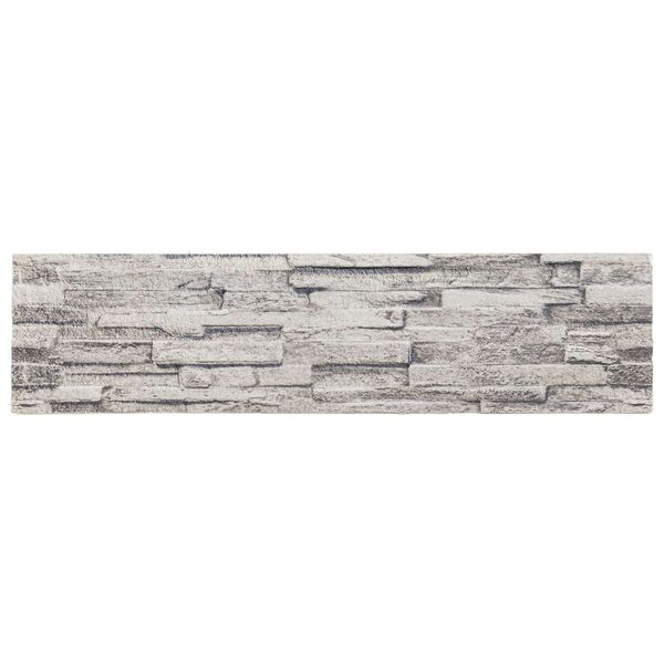 vidaXL Sienas paneļi 10 pcs Gai&scaron;i pelēks 100 x 25 cm EPS putas