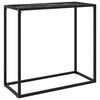 vidaXL konsoles galdiņ&scaron;, melns, 80x35x75 cm, rūdīts stikls