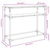 vidaXL konsoles galdiņ&scaron;, 98x35x81 cm, caurspīdīgs, rūdīts stikls