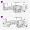 vidaXL Dīvāna komplekti 8 pcs Dabisks un antracīts Cietā akācijas koks