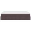 vidaXL Osmaņu gulta ar matraci, tum&scaron;i brūns, 140x190cm, audums