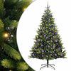 vidaXL Mākslīgais Saliekamais Ziemassvētku Koks 300 LED Zaļa 180 cm