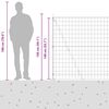 vidaXL Žogs ar stabu Pelēka 1,4 x 10 m Tērauds un PVC