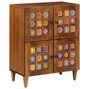 vidaXL Puse Valriekstu koks 60 x 33 x 75 cm Cieta mango koksne