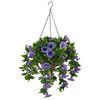 vidaXL Mākslīgās puķes Violeta 66 x 75 x 70 cm PE un Tērauds