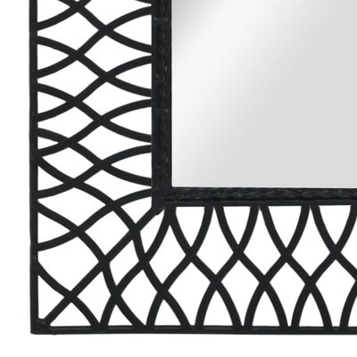 vidaXL dārza spogulis, arkveida, 50x80 cm, melns
