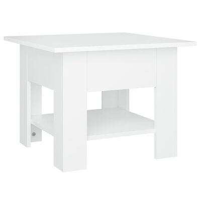 vidaXL kafijas galdiņš, balts, 55x55x42 cm, skaidu plāksne