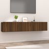 vidaXL TV skapī&scaron;i, 2 gab., brūna ozola, 80x30x30 cm, inženierijas koks