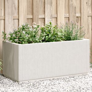 vidaXL dārza puķu kaste, balta, 80x36x35 cm, PP