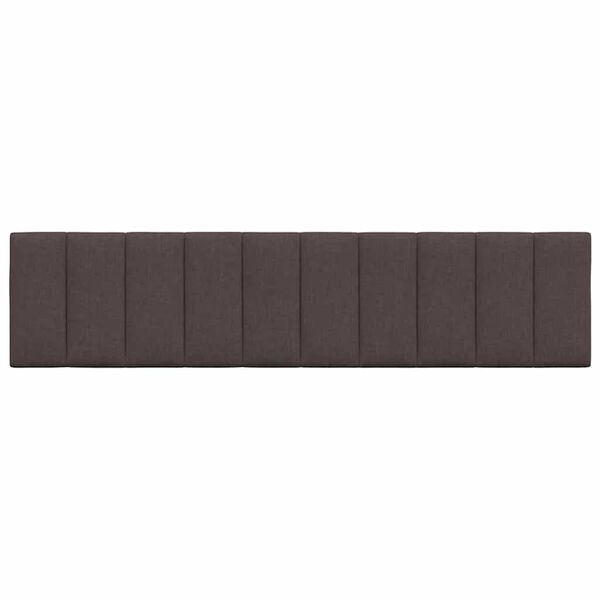 vidaXL galvgaļa spilvens, Hanko, tum&scaron;i brūns, 200 cm, audums