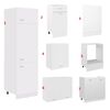 vidaXL 7-daļīgs virtuves skapī&scaron;u komplekts, Lyon, balts, kokskaidu plāksne
