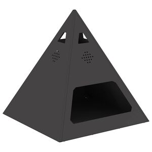 vidaXL Uguns bļoda Melna 50 x 50 x 51 cm Novecināts tērauds