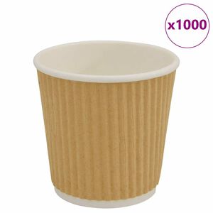 vidaXL papīra kafijas krūzes 1000 gab. 4 unces 100 ml Brūni