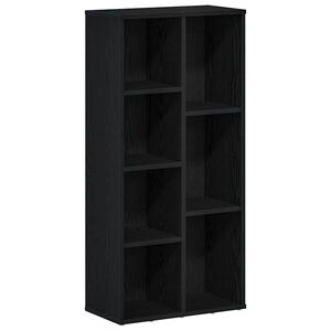 vidaXL grāmatu plaukts, melns ozols, 50x25x104 cm, inženierkoks