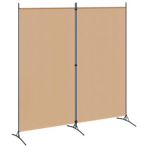 vidaXL 2-paneļu telpas dalītājs Bē&scaron;a 175 x 180 cm Audums