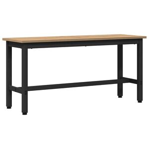 vidaXL Ēdamgalds 100 x 32,5 x 48,5 cm Inženieru koks un tērauds