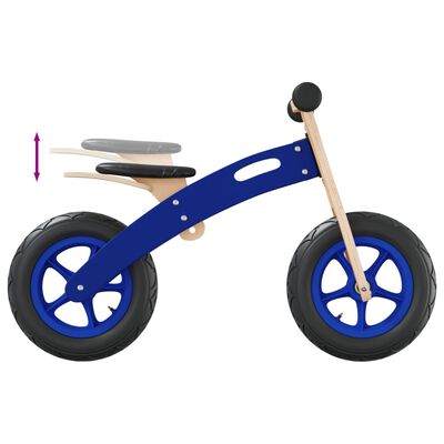 vidaXL līdzsvara ritenis bērniem ar piepūšamām riepām, zils