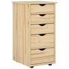 vidaXL Plakans 34 x 39 x 61,5 cm Cieta priede Brūna