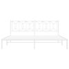 vidaXL gultas rāmis ar galvgali, balts metāls, 200x200 cm