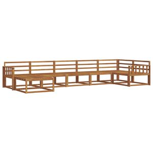 vidaXL Āra dīvānu komplekts 7 pcs Dabiska Cietā akācijas koks