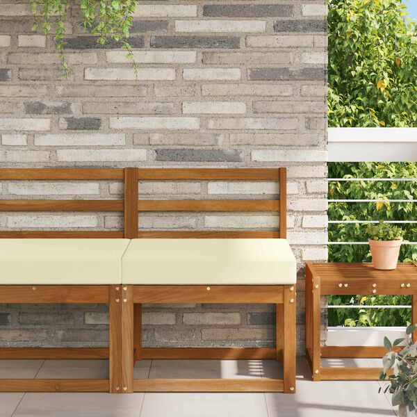 vidaXL Āra dīvāna spilvens Krēmkrāsa 60 x 60 x 8 cm Poliesters