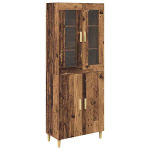 vidaXL Augstais skapītis Vecs koks 69,5 x 34 x 180 cm