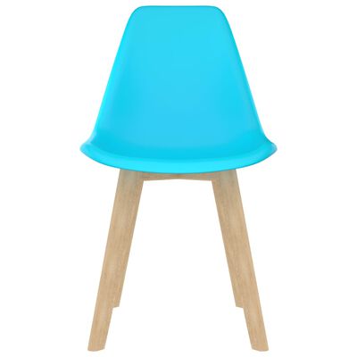 vidaXL virtuves krēsli, 2 gab., zila plastmasa