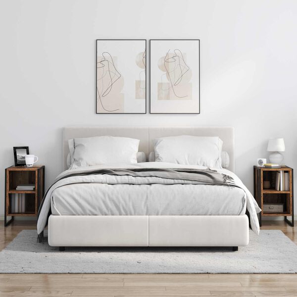 vidaXL Naktsgaldiņ&scaron; Vecs koks 39.5 x 30 x 50 cm Inženierijas koks