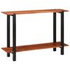 vidaXL Konsoles galds ar plauktu Brūns un melns 110 x 30 x 75 cm
