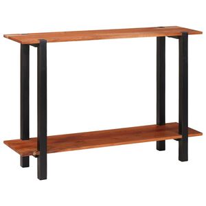 vidaXL Konsoles galds ar plauktu Brūns un melns 110 x 30 x 75 cm