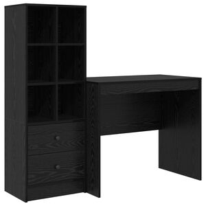 vidaXL Galds Melns ozolkoks 135,5 x 50 x 127 cm 2 gab.