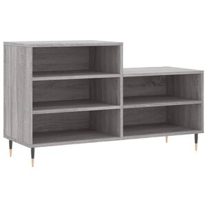 vidaXL apavu plaukts, pelēcīga ozolkoka,102x36x60cm, inženierijas koks