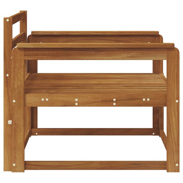 vidaXL Āra vidējā dīvāns Cietā akācijas koks Dabiska