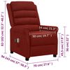 vidaXL elektrisks masāžas krēsls, vīnsarkana mākslīgā āda