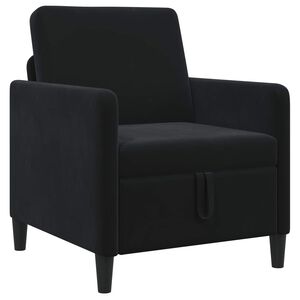 vidaXL Sofas ar uzglabā&scaron;anu Melns 72 x 78 x 87 cm Poliesters