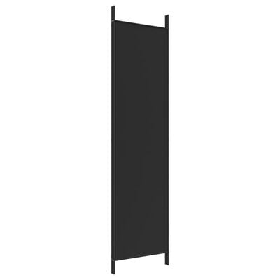 vidaXL 3-paneļu istabas aizslietnis, 150x200 cm, melns audums