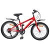 vidaXL Bērnu Velosipēds 24 Collas 6-Speed no 8 līdz 12 gadiem Sarkana