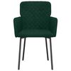 vidaXL virtuves krēsli, 2 gab., tum&scaron;i zaļ&scaron; samts
