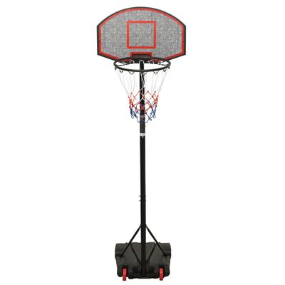 vidaXL basketbola vairogs, melns, 216-250 cm, polietilēns