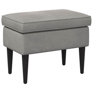 vidaXL Pēdu soliņ&scaron; Gai&scaron;i pelēka 55 x 35 x 41 cm Samts