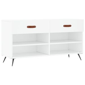vidaXL apavu skapītis, balts, 102x35x55 cm, inženierijas koks