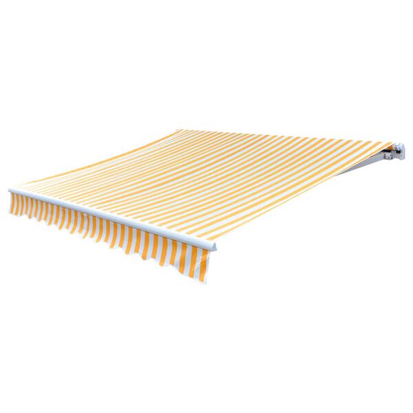 vidaXL markīzes jumts, oranžs ar baltu, 3,5x2,5 m