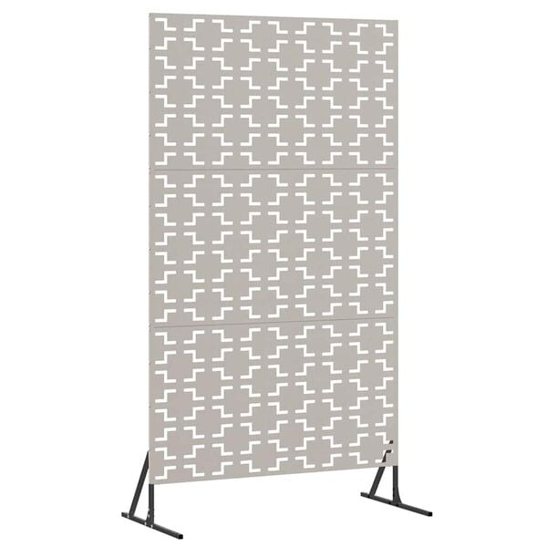 vidaXL Privātuma ekrāns Pelēka 100 x 50 x 180 cm Novecināts tērauds