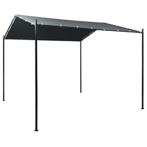 vidaXL dārza nojume, telts, 3x3 m, tērauds, antracītpelēka