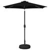 vidaXL Dārza parasols ar LED gaismām un pamatni 2,3 x 2,3 m Poliesters