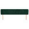 vidaXL galvgalis ar malām, tum&scaron;i zaļ&scaron; samts, 163x23x78/88 cm