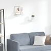 vidaXL sienas plaukti, 2 gab., balti, ozolkoka, 23x23,5x3,8 cm, MDF
