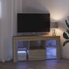 vidaXL Stūra LED TV skapītis Sonoma ozols 100 x 40 x 50 cm